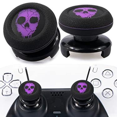 Imagem de PlayRealm Extensor De Joystick Fps E Capa Silicone Com Impressão Em Borracha Para Controle Ps5 Dualsense Ps4 (Roxo Fantasma)