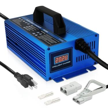 Imagem de LINXINO Carregador De Bateria Para Empilhadeira 24V 20A, 24 Volts Totalmente Automático Com Display Lcd, Proteção Carregamento Horas Por Dia, 7 Dias Semana, Paleteira/Lavadora Piso/Carrinho Golfe