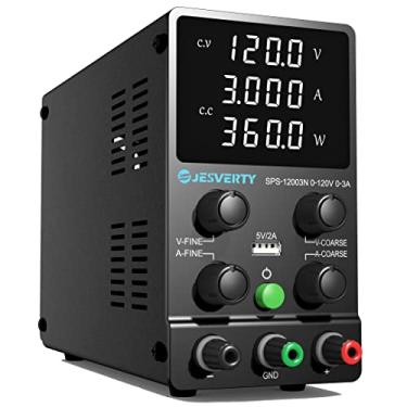 Imagem de Jesverty Fonte De Alimentação Dc Variável, 120 V 3 A, Ajustável, Comutação Bancada Regulada, Com Display Led Alta Precisão 4 Dígitos, Porta Usb 5 V/2 Ajustes Finos E Grossos Sps-12003N