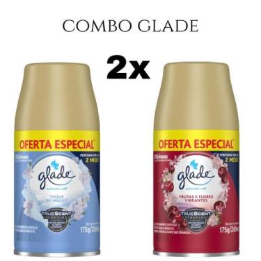 Imagem de Combo Odorizador de Ambiente Glade Refil Automatic 269ml, Azul/Vermelh