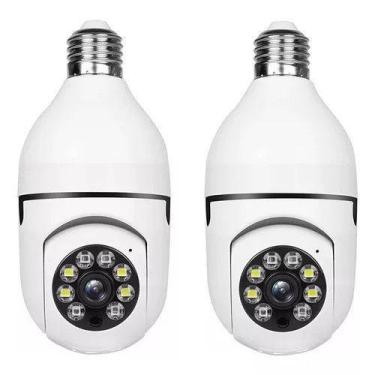 Imagem de Kit 2 Unidades Câmera Bulbo Home Panorama Wifi IP Security Câmera APP 