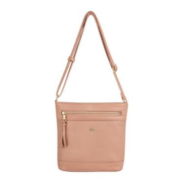 Imagem de Bolsa Média Feminina Gash Alça Transversal, Nude