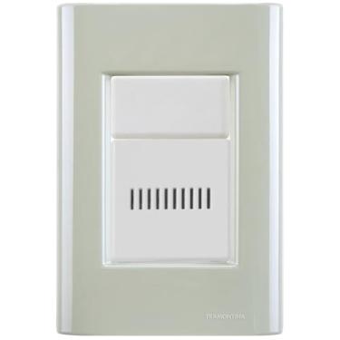 Imagem de Cj Placa Campainha Cigarra Bivolt Giz Verde Ardósia completo pronto