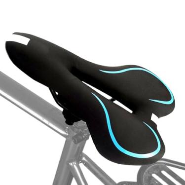 Imagem de Selim para Bicicleta - Confortável E Com Centro,Impermeável E Ventilado Com Faixa Refletora, Acessórios De Ciclismo Para Homens, Mulheres E Crianças