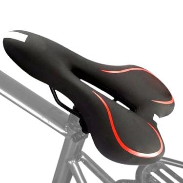 Imagem de Selim Para Bicicleta, Assento de Bicicleta Macio em Silicone, Impermeável E Ventilado Com Faixa Refletora, Acessórios De Ciclismo Para Homens, Mulheres E Crianças