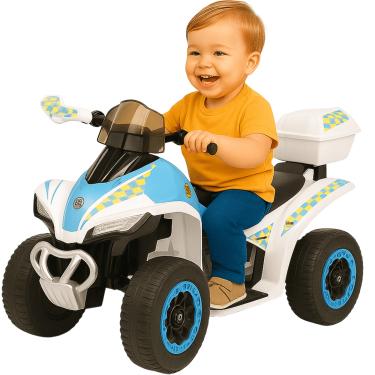 Imagem de Mini Quadriciclo Elétrico Infantil Importway Branco 6V