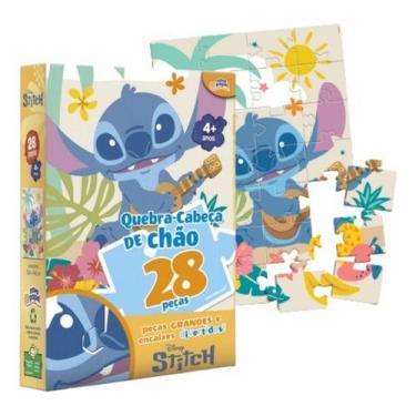 Imagem de Quebra Cabeça De Chão Stitch 28 Peças Toyster 8094 Disney - toyster no