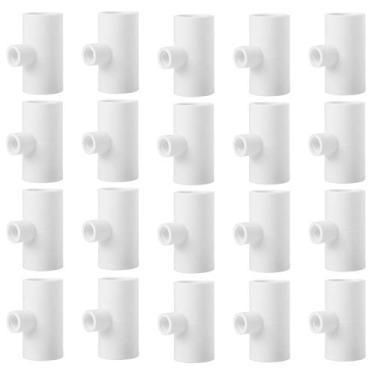 Imagem de Mewtogo Pacote de 20 ajustes de camiseta de PVC de água de frango - totalmente automático, para aquários de aves de capoeira, acessórios de PVC para mamilos de aves de capoeira rosqueados, copos de água e alimentador de frango