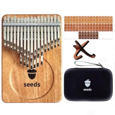 Imagem de Seeds Kalimba Piano de polegar 41 teclas Chromatic C-Tuned Thumb Piano Okoume Wood Flat Board ultraleve portátil Mbira Finger Piano (versão mais recente)