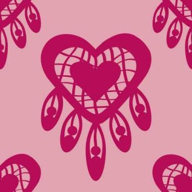 Imagem de Papel de Parede Adesivo Coração 7716963 0,58x2,50M - Adesivo BR