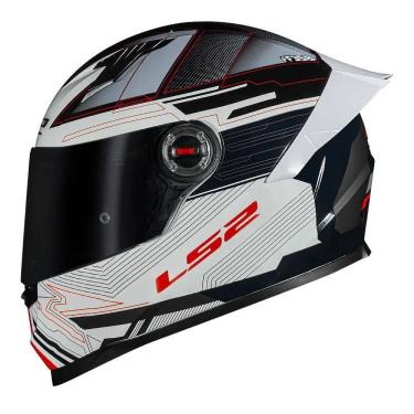 Imagem de Capacete Ls2 Ff358 Classic S Digital Preto Branco