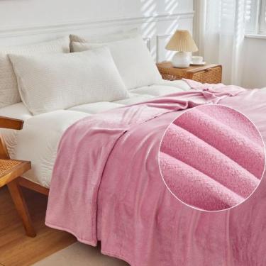 Imagem de Manta Microfibra Lisa Casal Soft Macia Pink Nectar - BETT DESIGN