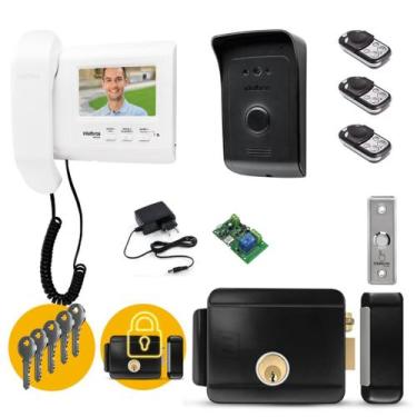 Imagem de Kit Video Porteiro Fechadura Via Aplicativo Wifi 3 Controles - INTELBR