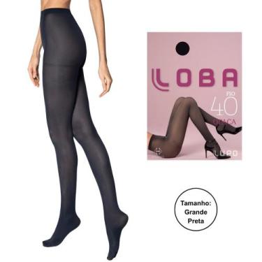 Imagem de Meia Calça Loba Lupo Fio 40 Opaca, Preta opaca g