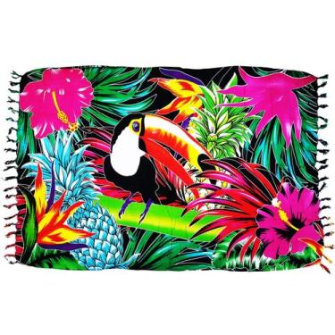 Imagem de Canga De Praia Tropical Animais Várias Modelos - Bali, Amarelo