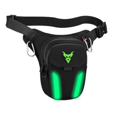 Imagem de Bolsa Perna com Iluminação LED para Moto e Bike Cor:Verde