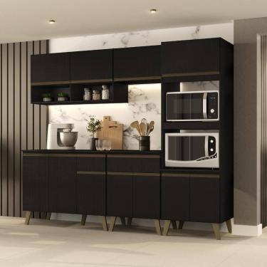 Imagem de Armário de Cozinha Completa Atlanta Studio Preto Touch