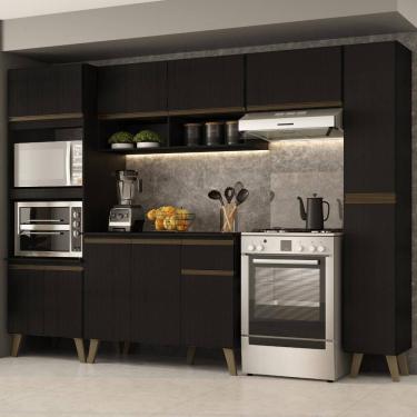 Imagem de Armário de Cozinha Completa Atlanta Plus Preto Touch