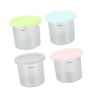 Imagem de SUNGOOYUE Caminheira de Sorvete Pode Ser Definida para NC299Amz, 4pcs Recipiente de Sorvete de Plástico Reutilizável, Azul -gray Verde Rosa