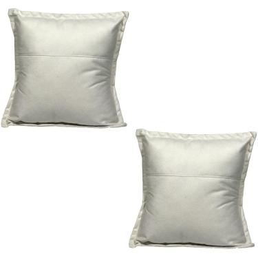 Imagem de Kit 2 Almofadas Decorativa Cheia Fofinha Para Sofá Cadeira Poltrona 42 Cm Suede