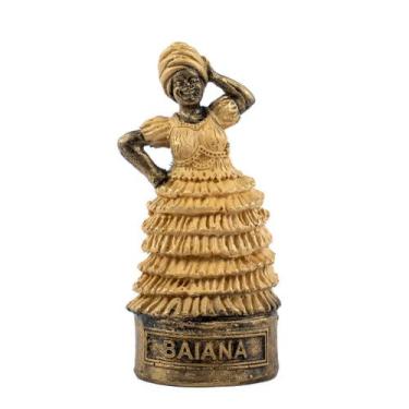 Imagem de Esculturas Orixás Baianas 10Cm Dourada Envelhecida Vintage - Lua Místi
