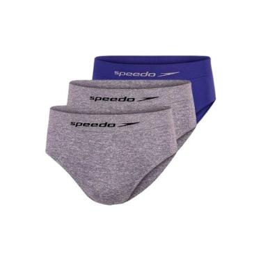 Imagem de Kit com 3 Cuecas Slip Speedo 4280 Colorido, Cinza, 1XG