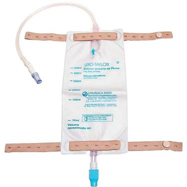 Imagem de Coletor Urinário Perna Adulto Fechado com extensão 500ml - unidade - C