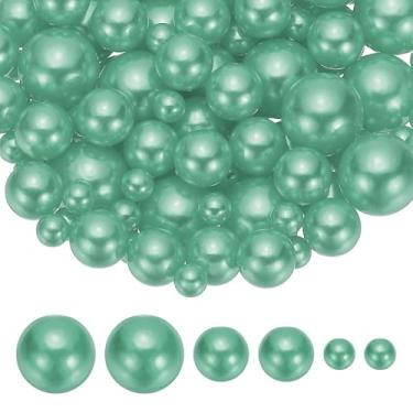 Imagem de PATIKIL Contas de pérolas falsas de 8/14/20 mm, 150 peças de enchimento de vaso de centro de mesa, contas redondas para festa, aniversário, casamento, decoração de mesa, caixa de presente, verde
