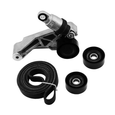 Imagem de GLOCRORET Kit de tensor de correia de transmissão e polia intermediária adequado para Jeep Wrangler JK/Unlimited 3.6L V6 2012-2018, substitui 39415, 36157, 4627038AA, 6PK2225