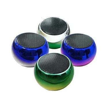 Imagem de Mini Caixa de Som Bluetooth, 3W RMS, Rádio FM, USB, Micro SD, Degradê (Azul com Roxo)