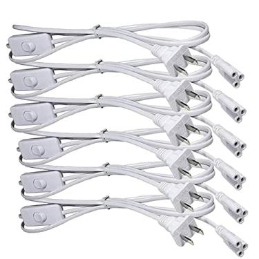 Imagem de T5 T8 LED Tube Power Extension Cable with On/Off Switch,LED T5/T8 Light Tube Integrated LED Light Fixture Extension Cable Wire (6FT/1.8M) (6)