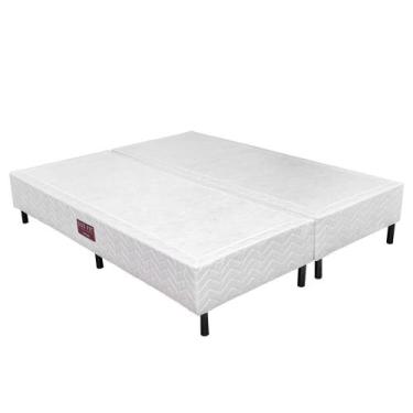 Imagem de Base Cama Box King Orthocrin Fit Branco 193x203x24 Bipartido Alto Supo