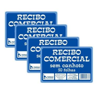 Imagem de Recibo Comercial Tamoio Sem Canhoto 50 Folhas 15x10cm C/10