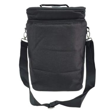 Imagem de Bolsa Térmica Wine Bag Porta Vinho Garrafa Taça 2 ou 4 Divisórias Transporte Bebida Alça de Ombro(4 Divisórias)