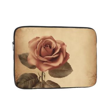Imagem de Capa para laptop vintage rosa de 10 polegadas à prova de choque capa protetora para notebook resistente à água bolsa portátil para laptop pasta para homens e mulheres