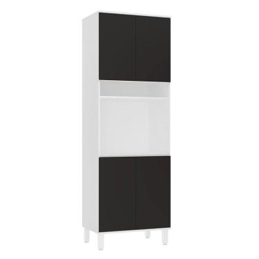Imagem de Paneleiro 70cm 4 Portas e 1 Nicho para Forno Microondas Dora Luciane Móveis
