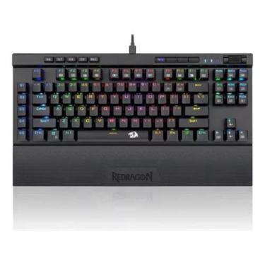 Imagem de Teclado Gamer Magic Wand Pro Sem Fio RGB Layout USA Preto - Redragon