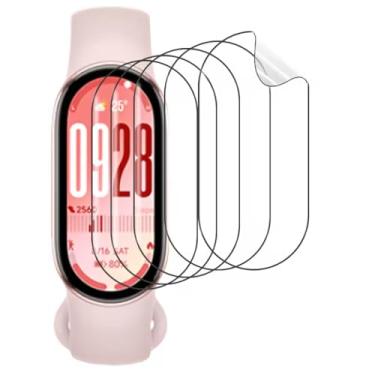 Imagem de 5 peças de película de hidrogel protetor de tela para Xiaomi Mi Smart Band 10 (2025) - Smartwatch de 1,75 polegadas macio HD transparente TPU filme sensível ao toque, autorreparação, anti-arranhões