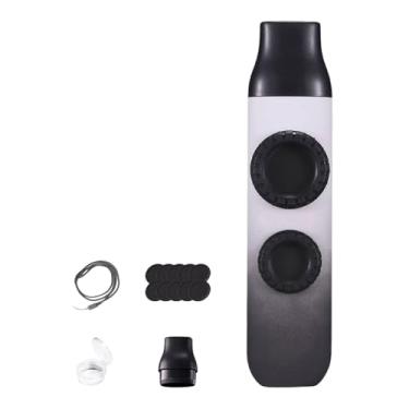 Imagem de menolana Sacolas de presente para flauta Kazoo com furo duplo para crianças, instrumento musical para iniciantes, lembrancinhas para festas, acampamentos e, Cinzento/Branco