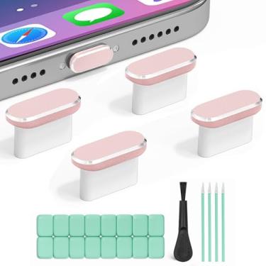 Imagem de Plugue de poeira USB C, pacote com 4 joremx tipo C, antipoeira, capa protetora de porta de carregamento para Galaxy S22/S21, iPhone 16/15/16 Max e outros dispositivos USB-C, acessório antiperda de