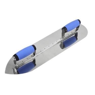 Imagem de MotiveTech Desempenadeira de Gesso com Cabo Duplo, Ferramenta de Revestimento Artístico, Ferramenta de Nivelamento de Parede, Grande de Reboco, 20in Round Pointed