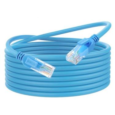 Imagem de Cabo Ethernet Dutevolns Liquid Silicone Cat 6 15 pés azul