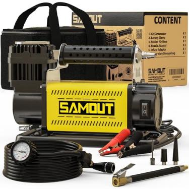 Imagem de SAMOUT Compressor De Ar Smaout 12V, Inflador Portátil 7,06 Cfm, Bomba De Ar Máx. 150 Psi Para Pneus Off-Road De Alta Resistência, Veículo 4X4, Suv, Rv