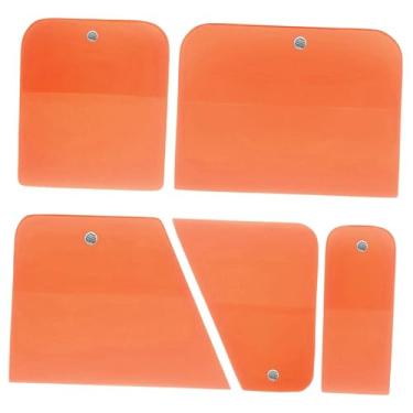 Imagem de Mqetly 5x Acessórios para rodos de PPF genéricos Ferramenta para película de carro Rodos de TPU de alto desempenho para película de proteção de pintura, Laranja