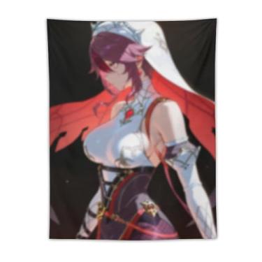 Imagem de LIEGBMEU Tapeçaria sexy sexy de anime menina 76.2 cm x 101.6 cm interior exterior parede colcha arte decoração de tapeçaria caprichosa, AF102