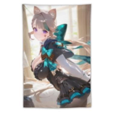 Imagem de LIEGBMEU Sexy Bikini Hot Anime Girl Tapeçaria 101.6 cm x 152.4 cm Interior Exterior Wall Quilt Art Decoração de Tapeçaria Caprichosa, AF363