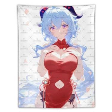 Imagem de LIEGBMEU Tapeçaria Pinup Girl Sexy Hot Anime Girl 152.4 cmx203.2 cm Wall Quilt Art Whimsical Tapestry DecorationAa054