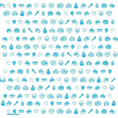 Imagem de Papel Manteiga Antigordura DOCES (AZUL) 30X30cm 500 UNIDADES