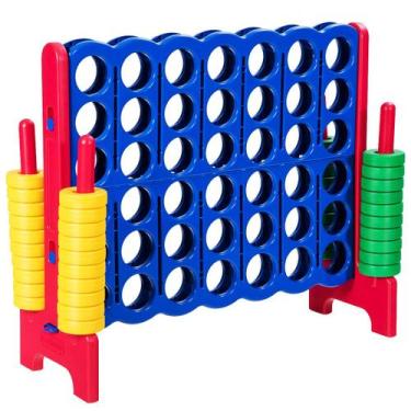Imagem de Conjunto de jogos gigante COSTWAY Jumbo 4-to-Score para crianças e adu