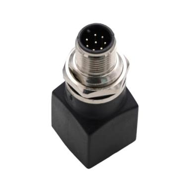 Imagem de HangTon Adaptador de rede M12 8 pinos macho codificado A para conector RJ45 para switch Ethernet industrial controle de máquina, sensor de automação codificador, CAT5e CAT6 velocidade de 1 Gbps, à